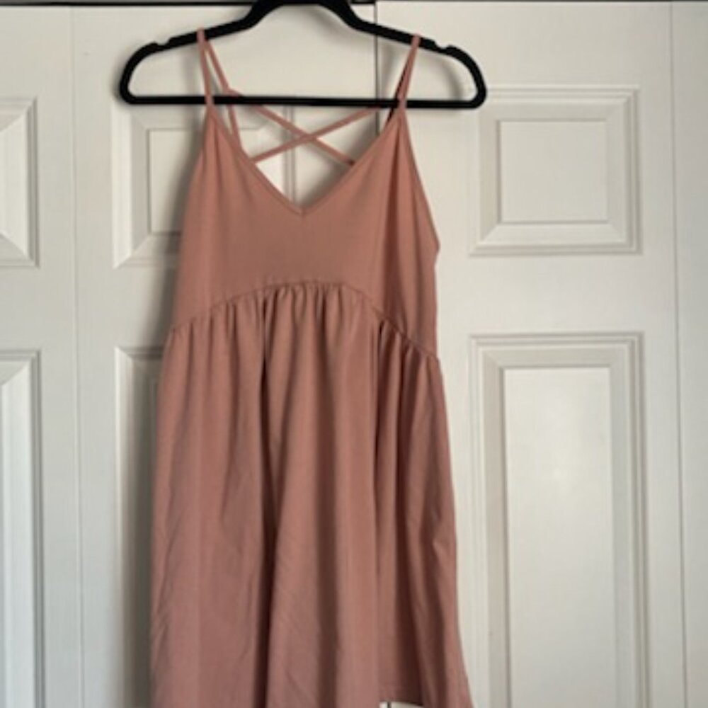 Pink strappy sundress
